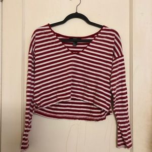 F21 Red stripe Top